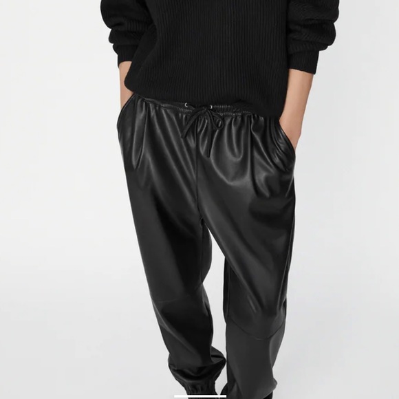 Zara Pants & Jumpsuits Zara Faux Leather Jogging Pants Nwt Poshmark